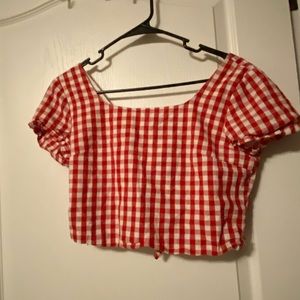 Picnic pattern crop top